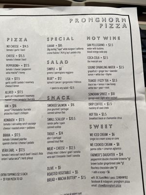 Menu photo 3 Pronghorn Pizza Sonoita, AZ Menu photo 3 Pronghorn Pizza Sonoita, AZ