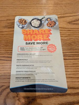 Menu photo 1 Cracker Barrel Old Country Store Mesa, AZ