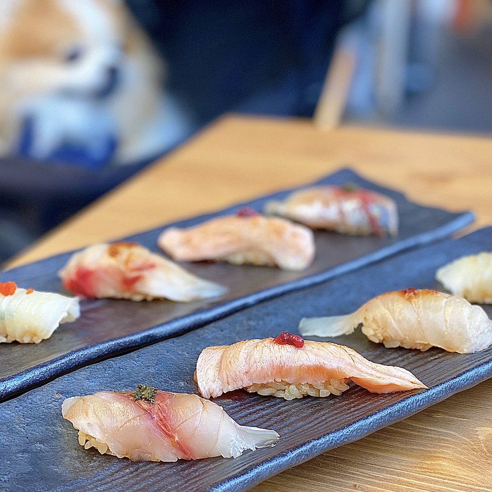 Fenikkusu - COVID OUTDOOR DINING: Omakase Nigiri, Part 1 | 8 pc - $42 (two sets shown) - Japanese Near Me - San Francisco, California