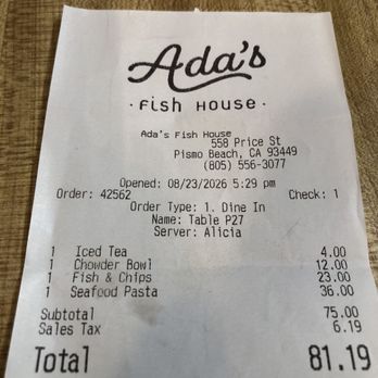 Ada’s Fish House - Great food. Must try. - Seafood Near Me - Pismo Beach, California