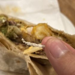 Sarita's Mexican Food - Plastic in my food
