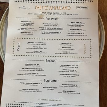 Brutto Americano - Italian Near Me - New Orleans, Louisiana