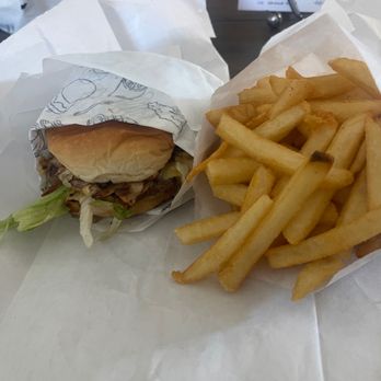 Fantastic Cafe - The Mushroom Burger with Fantastic Fries - Diners Near Me - Norco, California