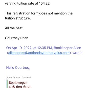Action Day Schools - Allen - They just sent a registration agreement, not tuition schedule - Child Care & Day Care Near Me - San Jose, California