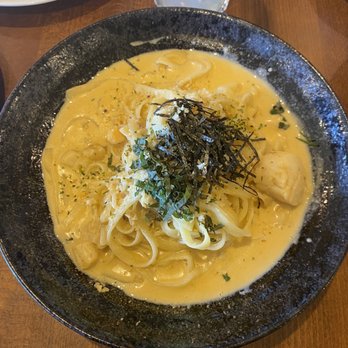 Wasuta Pasta - Uni scallop fettuccini cream sauce - Japanese Near Me - Richmond, British Columbia Wasuta Pasta - Uni scallop fettuccini cream sauce - Japanese Near Me - Richmond, British Columbia