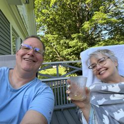 Benn Conger Inn - Morning coffee on our private deck
