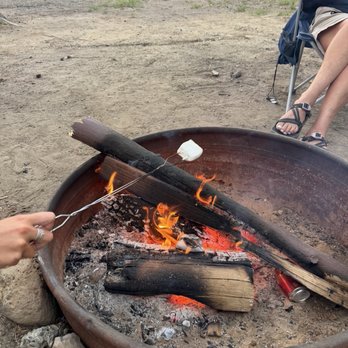 Diamond Lake RV Park - Fire pit at the site. - RV Parks Near Me - Crescent, Oregon