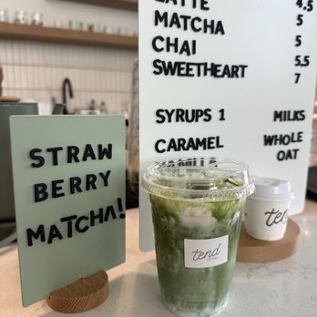 Tend Coffee - Strawberry matcha - Coffee & Tea Near Me - San Antonio, Texas Tend Coffee - Strawberry matcha - Coffee & Tea Near Me - San Antonio, Texas