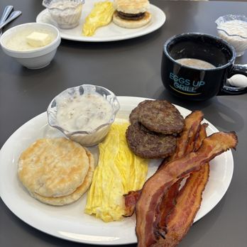 Eggs Up Grill - Scrambled eggs, bacon, sausage, biscuits and gravy! Yum - Breakfast & Brunch Near Me - Hermitage, Tennessee Eggs Up Grill - Scrambled eggs, bacon, sausage, biscuits and gravy! Yum - Breakfast & Brunch Near Me - Hermitage, Tennessee