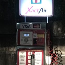 7-Eleven - We're in luck when the air machines takes credit cards.