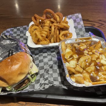 Chef on Call - Vegetarian burger, curly fries, poutine - Burgers Near Me - Montreal, Quebec