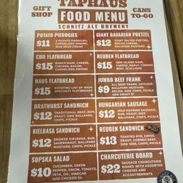 Food menu Food menu