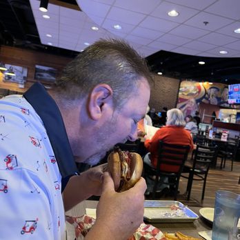 Butterbee's American Grille - Pigskin barbecue burger. His second time ordering. So good!! - American Near Me - Cincinnati, Ohio Butterbee's American Grille - Pigskin barbecue burger. His second time ordering. So good!! - American Near Me - Cincinnati, Ohio
