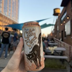 Off Color Brewing - Mousetrap - hard tea on patio