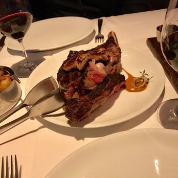 Bourbon Steak - Our favorite - the Tomahawk topped with seared Foie Gras. Serves at least two - Steakhouses Near Me - Glendale, California