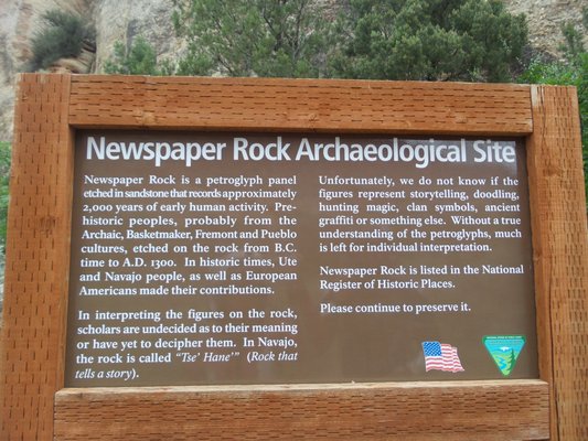 Newspaper Rock State Historical Monument by null