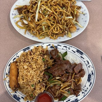 China City Restaurant - Mongolian beef lunch special + house chow mein - Chinese Near Me - Cameron Park, California