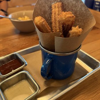 Bartaco - Churros with vanilla dipping sauce and chocolate dipping sauce. - Tacos Near Me - Jacksonville, Florida