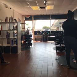Angelica's Beauty Salon - View sitting in the back under the hair dryer looking toward front of salon