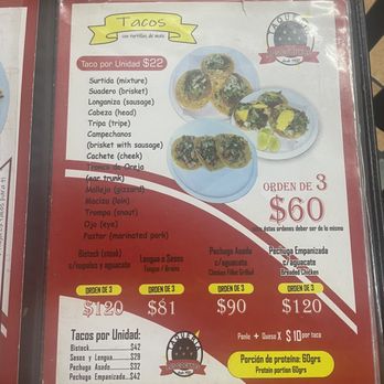 Taquería Los Cocuyos - Menu - Street Vendors Near Me - México, D.F., DIF