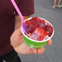 Sammy P’s Ice Cream - Small up with blueberry (yum!) And maple walnut and strawberry topping
