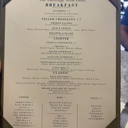 The Hotel - Breakfast menu