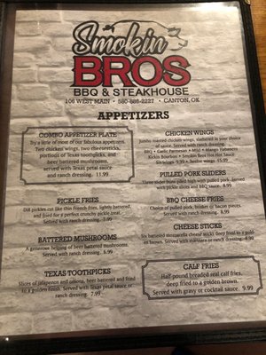 Menu photo 5 Smokin Bro’s BBQ and Steakhouse Canton, OK Menu photo 5 Smokin Bro’s BBQ and Steakhouse Canton, OK