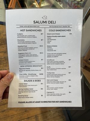 Menu photo 4 Salumi Seattle, WA Menu photo 4 Salumi Seattle, WA