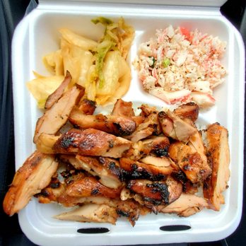 The Hibachi - BBQ Chicken plate with White Rice, Crab Salad, & Kim Chee. ($10.47) - Seafood Markets Near Me - Kailua, Hawaii The Hibachi - BBQ Chicken plate with White Rice, Crab Salad, & Kim Chee. ($10.47) - Seafood Markets Near Me - Kailua, Hawaii