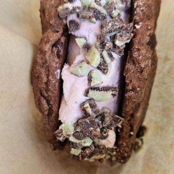 Forsythe Miniature Golf & Snacks - Chocolate cookies with black cherry icecream and Andes - Mini Golf Near Me - Carnegie, Pennsylvania Forsythe Miniature Golf & Snacks - Chocolate cookies with black cherry icecream and Andes - Mini Golf Near Me - Carnegie, Pennsylvania