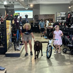 Trek Bicycle Virginia Beach - Rick & his team  put new tires in while I waited. I mentioned my dog was in the car & Rick said bring her in!