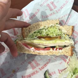 Jimmy John's - Beach club on wheat add onion, sprouts, hot peppers!