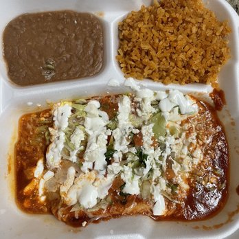 Cocina Village - Two enchilada plate with red sauce - Mexican Near Me - Fresno, California