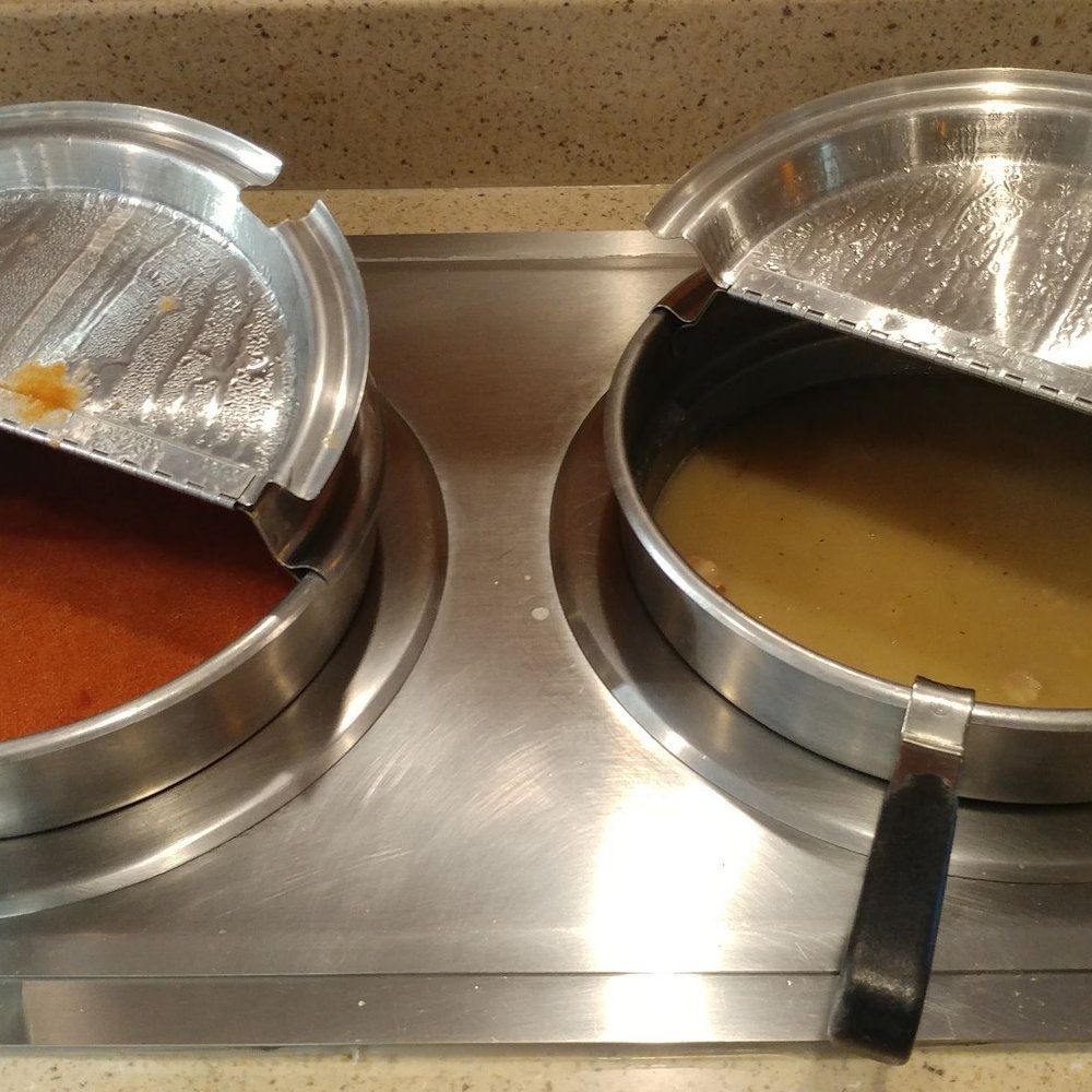 Country Pride - buffet soups 2-16-20 tomato and ham and bean - Breakfast & Brunch Near Me - Seymour, Indiana