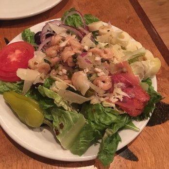 Bazbeaux Pizza - Antipasto salad size small, good appetizer portion for 2 people - Pizza Near Me - Indianapolis, Indiana