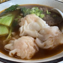 Signature shrimp wonton beef noodle soup Signature shrimp wonton beef noodle soup
