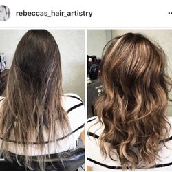 Creative Corner Family Hair Salon - Before and after. Done by colorist Rebecca Martin.