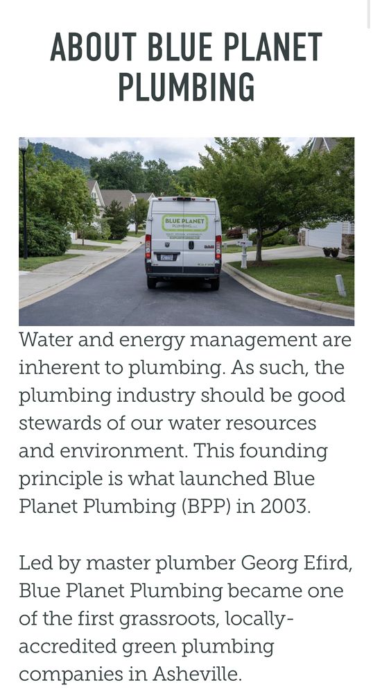 Slide of Blue Planet Plumbing