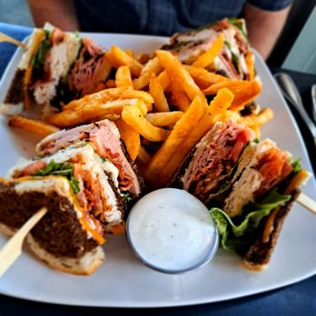 The Parlay Kitchen + Cocktails - Club sandwich with fries - Gastropubs Near Me - Chandler, Arizona