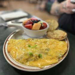 Egg Works - Veggie omelette came out looking real delicious people.