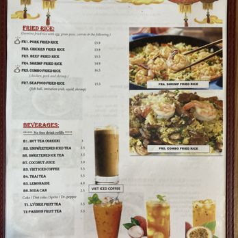 Pho Van Noodles & Grill - Menu (photo taken in November) - Vietnamese Near Me - Houston, Texas