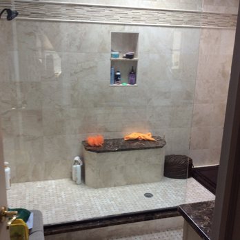 Kitchen & Bath Vision - Wheelchair Accessible Large Frameless Shower - General Contractors Near Me - Oradell, New Jersey Kitchen & Bath Vision - Wheelchair Accessible Large Frameless Shower - General Contractors Near Me - Oradell, New Jersey