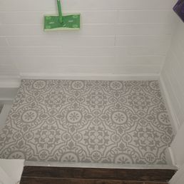 Landing at the top of the basement stairs.