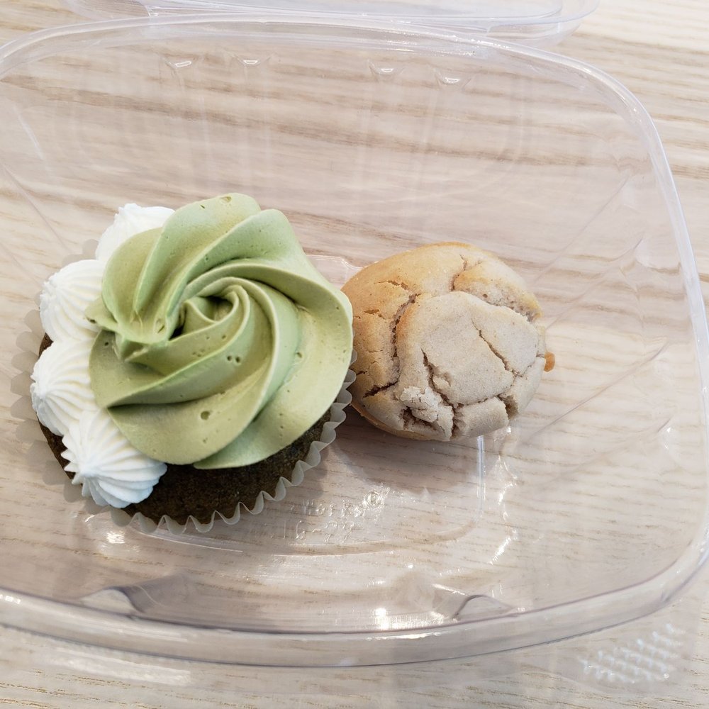 Whisk Matcha - Matcha cupcake and a strawberry mochi muffin - Coffee & Tea Near Me - Vancouver, British Columbia Whisk Matcha - Matcha cupcake and a strawberry mochi muffin - Coffee & Tea Near Me - Vancouver, British Columbia