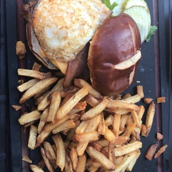 The Burger Local - The local burger with egg and bacon at the burger local - Burgers Near Me - Geneva, Illinois The Burger Local - The local burger with egg and bacon at the burger local - Burgers Near Me - Geneva, Illinois