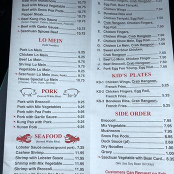 China Garden - the menu of the restaurant - Chinese Near Me - Dexter, Maine