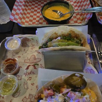 Memorial Tacos - 2 tacos. Queso & chips. Beef taco was $5.50, Chicken $4.50. - Tacos Near Me - Houston, Texas Memorial Tacos - 2 tacos. Queso & chips. Beef taco was $5.50, Chicken $4.50. - Tacos Near Me - Houston, Texas