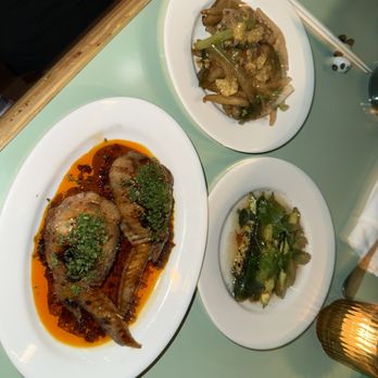 Sunny’s Chinese - Stuffed chicken wing, noodles, and grilled zucchini - Chinese Near Me - Toronto, Ontario