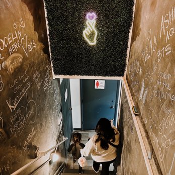 Ktown Market - The stairs leading up to the KPOP store. I loved the chalkboard wall that you can draw on! - Korean Near Me - Raleigh, North Carolina Ktown Market - The stairs leading up to the KPOP store. I loved the chalkboard wall that you can draw on! - Korean Near Me - Raleigh, North Carolina