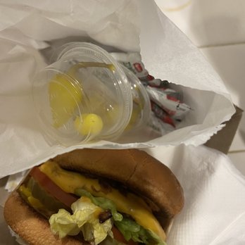 In-N-Out Burger - Cheeseburger, animal style with chopped peppers with extras on the side. - Burgers Near Me - Azusa, California